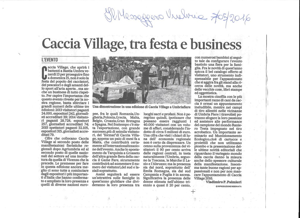 caccia village tra festa e business